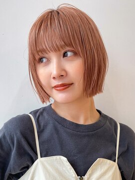 ボブ×ベージュ