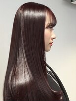 ダル 渋谷/表参道(DAL.)&nbsp;ハッシュカット顔周りカットダークブラウン美髪矯正レイヤー