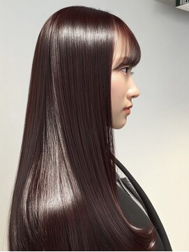 ダル 渋谷/表参道(DAL.) ハッシュカット顔周りカットダークブラウン美髪矯正レイヤー