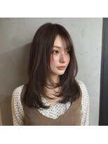 アンサ 椥辻店(ANSA)&nbsp;ベージュカラー×ミディアムレイヤー