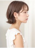 ヘーゼルブラウンブリーチなし切りっぱなしボブレイヤー20代Tf1