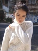 〔people〕うぶ毛を活かしたおだんごアレンジ