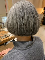 50代 60代 70代 ワンレングスボブ 【ディアアアルト 秀島拓実】