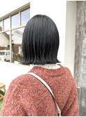 黒髪ぷつっとボブ