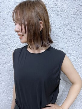 ラウンジ モリオ イケブクロ(Lounge MORIO Ikebukuro) 【morio池袋】大人ガーリーチョコレートカール外ハネミディ♪