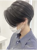 センターパートニュアンスパーマメンズカットツーブロック韓国