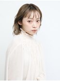 黒髪/グレーベージュ/レイヤーロング/前髪パーマ[新宿駅]