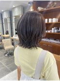 くびれボブ/ハイライトカラー/ミディアムヘア/夏目寧々