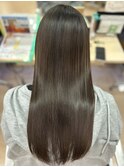 酸性ストレート×髪質改善×暗めカラー