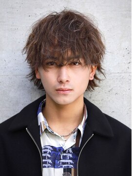 メンズフィール 心斎橋(MEN'S FEEL) 緩めシャドウパーマ 無造作 ゆるふわ マッシュウルフ