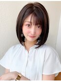 【OPEN】小顔前髪あり後れ毛サイドバングメルティカラー