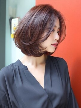 アルトリスト(Altruist Aging×HAIR&SPA) ★ダークアッシュ大人ガーリーボブ着物ミディアムレイヤーカット
