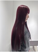 ブリーチなしダブルカラーチェリーレッド