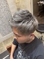 オーブ ヘアー セレーヌ 新百合ヶ丘店(AUBE HAIR sereine) メンズ ハイトーンシルバー丁寧にブリーチベースを作ります!