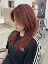 ニュート(Neut )&nbsp;チェリーレットオレンジレイヤーカットハッシュカット