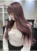 *ハッシュカットグレージュデザインカラーツートンカラー