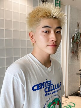 ラパンセヴェールメンズ 栄(LA PENSEE VERT MEN'S) ブロンドスパイキーショート