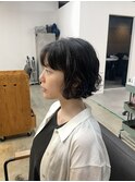 黒髪ミニボブパーマ/吉祥寺