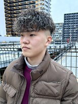 メゾンフォーメン(Maison for men)&nbsp;ホワイトメッシュ×バロックパーマ