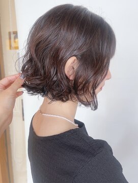 モリオフロムロンドン 原宿本店(morio from London) 【morio原宿】ボブパーマ ニュアンスパーマ ピンクブラウン