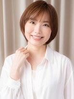 カバーヘア ブリス 戸田公園西口店(COVER HAIR bliss)&nbsp;ミルクティーベージュ艶髪ひし形レイヤーボブ30代40代X戸田公園