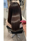 ミルクティーブロンド/ダークブルー/デジタルパーマ/戸塚