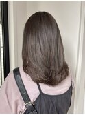 グレージュカラー　透明感カラー　レイヤーカット