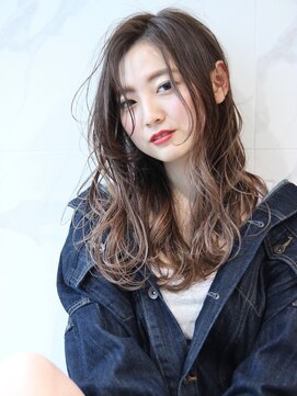 エムスラッシュ ソル センター南(M.SLASH SOL) M.SLASH オンブレフォギーベージュ耳かけカジュアルセミディa!