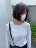 切りっぱなしのミニボブ