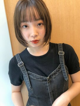 アコロン 吉祥寺(acoron.) 小顔ミニボブ×エアリーミディ×イルミナカラー×黒髪×吉祥寺