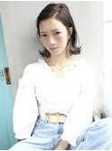 天神【BIRTH】サイドパートウェットミディ×インナーカラー　2