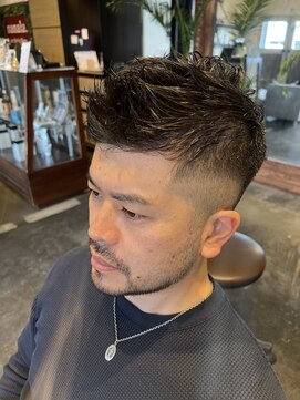 ムード マグ レーベル 南松本(MOOD Mag Label) [メンズナツーブロック]メンズベリーショート刈り上げブラック