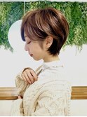 【渡辺】ショートグラデーションカラーペールベージュ