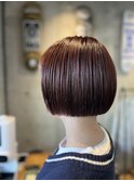 SHORT BOB × POPPY RED