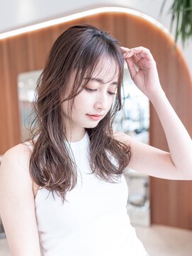 ハバナ 渋谷(HAVANA) 20代30代大人可愛い斜めバンググレージュカラー/レイヤーカット