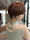 大人かわいい似合わせカットショートヘアシースルーバング小顔