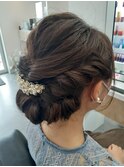 編み込みヘアセット