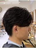 毛流れ韓国風センターパート