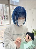 青髪/ブルーヘアー/ミニボブ