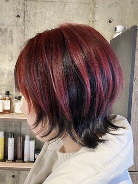 タノ(tano) ショートウルフ×アンブレラカラー