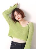 大人可愛い/ニュアンスボブ/ミニボブ/髪質改善