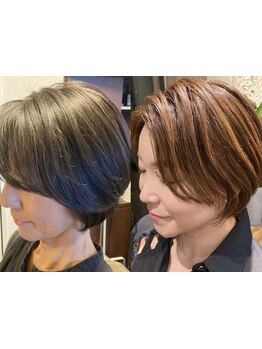 気になる白髪は,白髪ぼかしハイライト×スパが◎海を感じる上質空間で癒し×綺麗が叶う*[茅ヶ崎/茅ヶ崎駅]