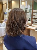 レディース ミディアムボブパーマ