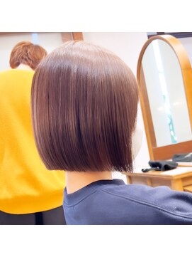 ロンドジェネルーズ 柏(Lond generous) ミニウルフ黒染め髪質改善縮毛矯正酸性ストレートレイヤー/柏柏