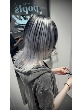 ポプルス(popls) 中性ウルフ/デザインウルフ/ハイトーンウルフ/シルバーカラー