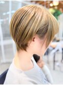 ハンサムショート耳掛けショート