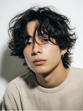 ロッソ ヘアアンドスパ 北千住店(Rosso Hair&SPA) センターパート波巻きパーマ【北千住】
