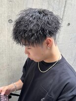 フレイム(FLAME)&nbsp;【FLAME 天文館】ツイストスパイラルパーマ×黒髪マッシュ