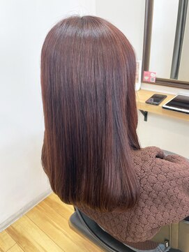 モーラ 鳳店(MOLLA) ピンクブラウン×まとまりストレート【鳳】