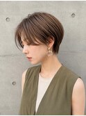 ショートカット×白髪ぼかし、ハイライト×縮毛矯正×髪質改善